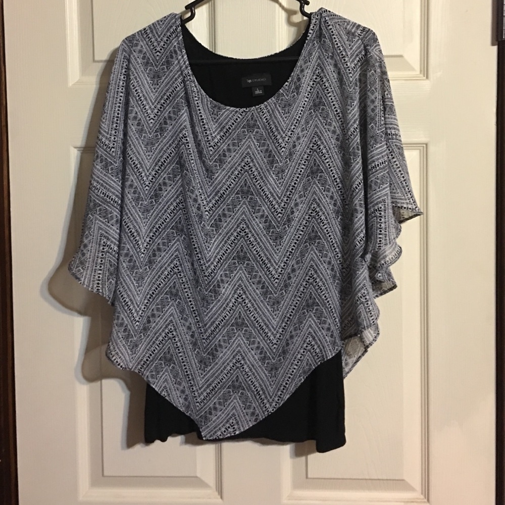 Tunic with flowy sheer top