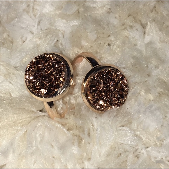 Rose Gold Druzy Wrap Ring - Picture 2 of 2