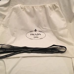 PRADA DUST BAG AND SAKS RIBBON