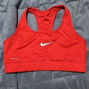XS red Nike sports bra
