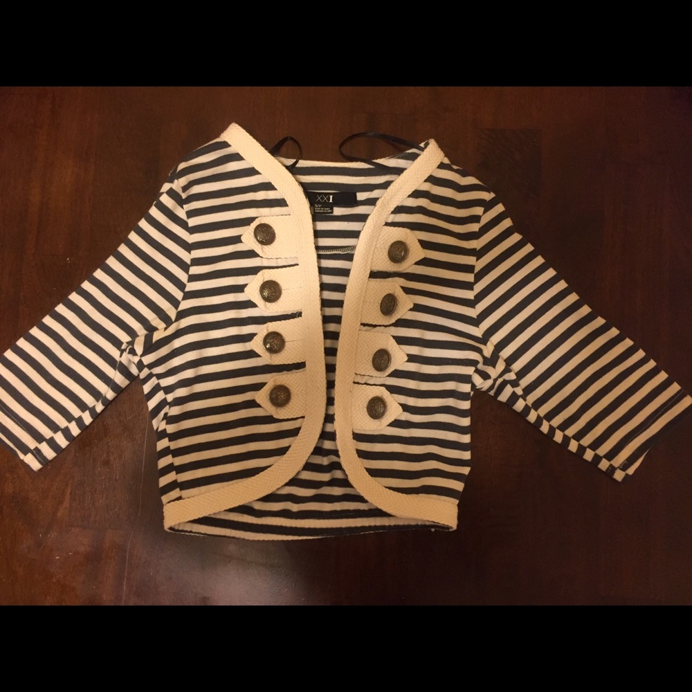Stripe cropped Cardigan