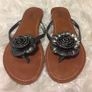 Silver Flip Flops