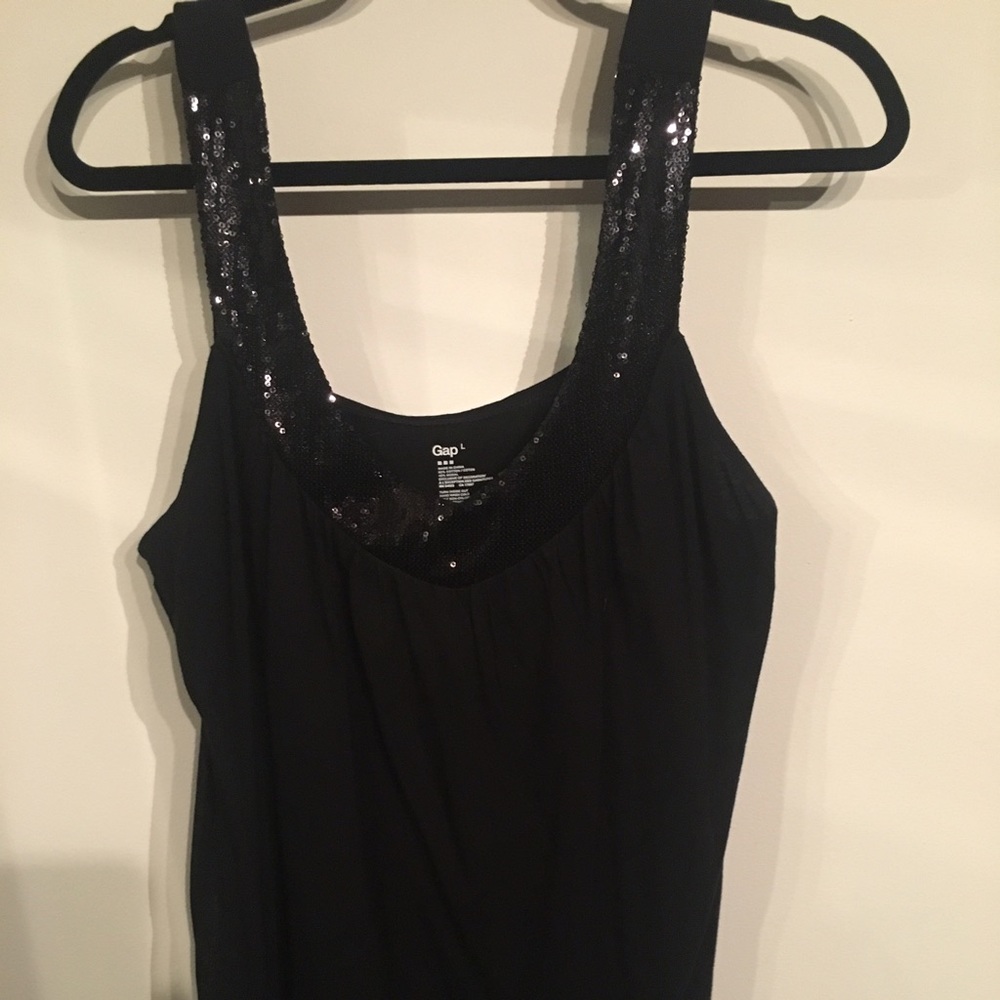 V Neck Camisole with sequined neck line~ Gap