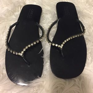 Rhinestone flip flops