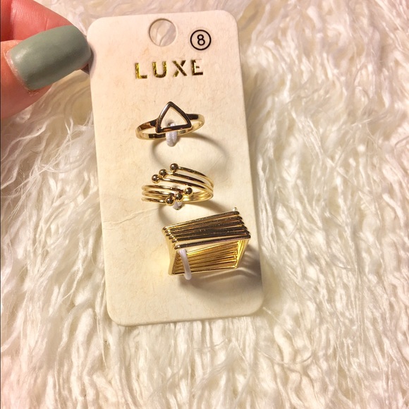 Multi Gold Ring Set - Picture 2 of 2