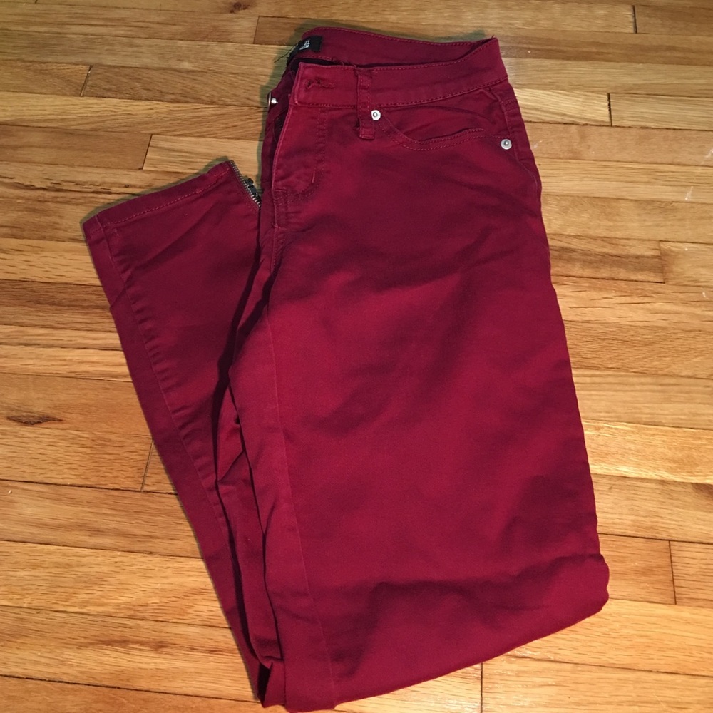 Forever 21 Red Skinny Jeans