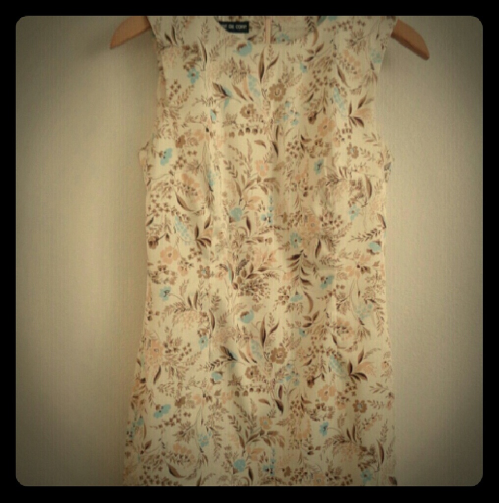 Vintage Floral ESPRIT DE CORP Dress, Size 1/2
