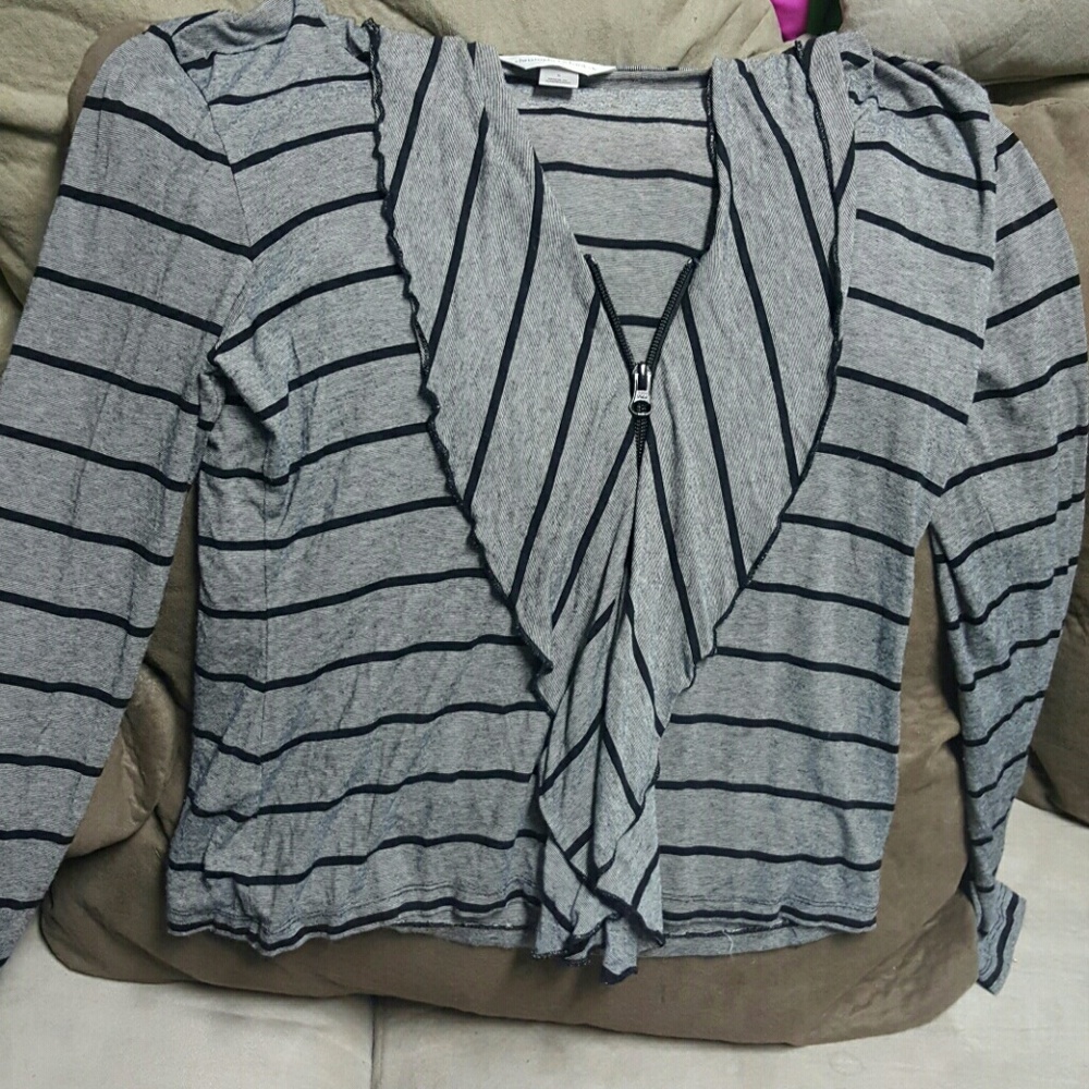 Grey and black striped jacket