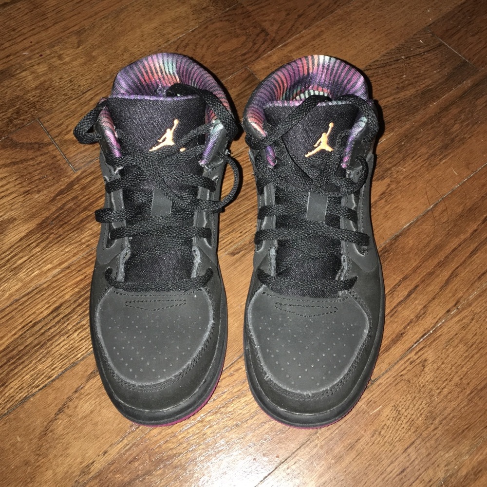Little Girls Nike Jordans. Multi Color.
