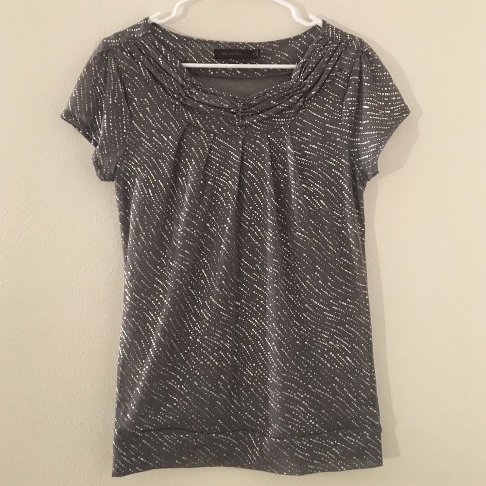 The Limited Gray Sparkle top, M