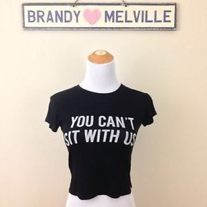 Black mean girls crop top