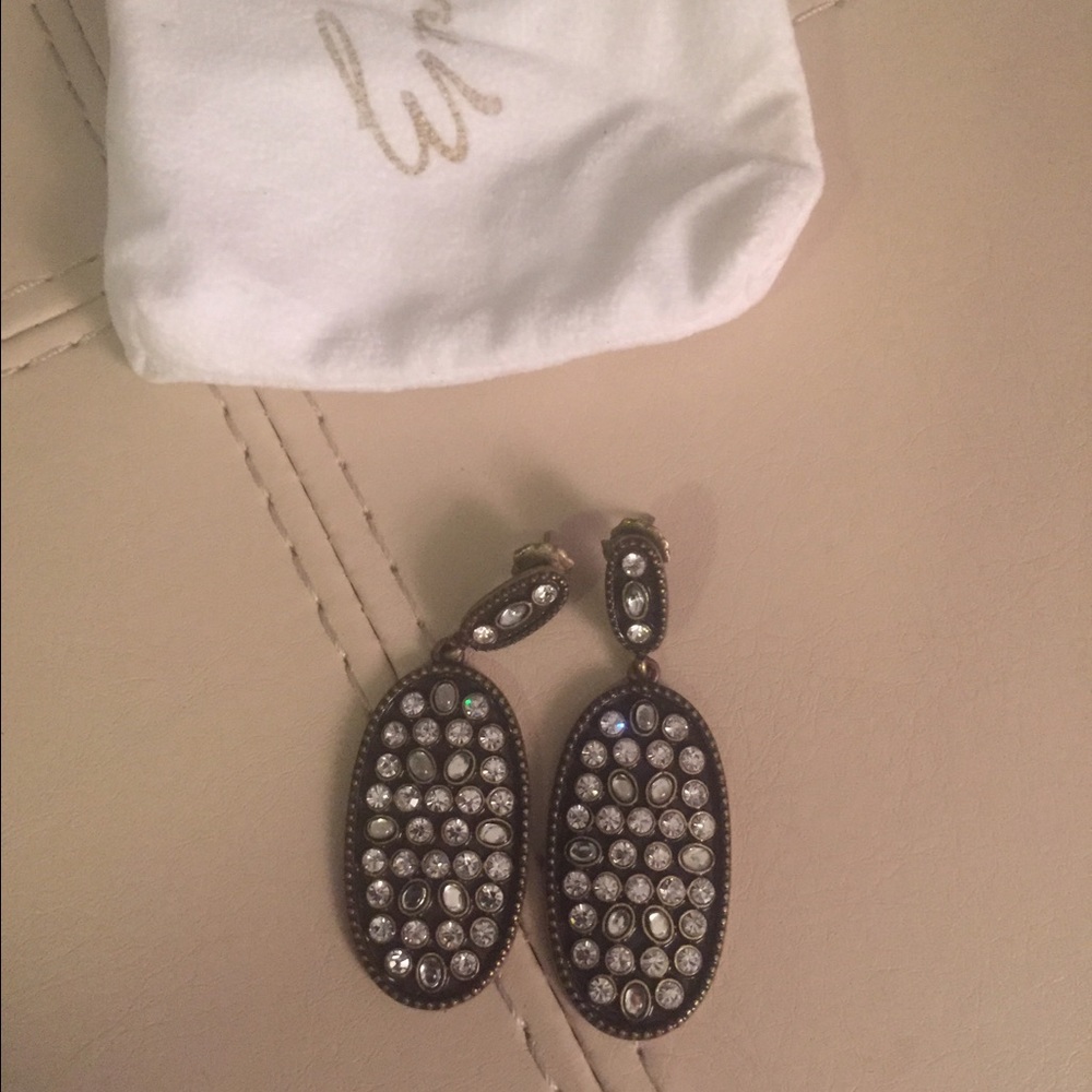Emily Maynard Gold Crystal Embellished Earrings