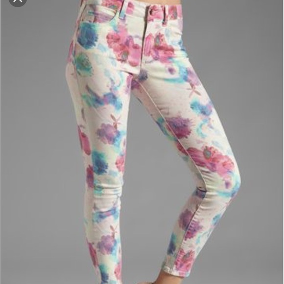Joes Jeans Floral Print Skinny Ankle 