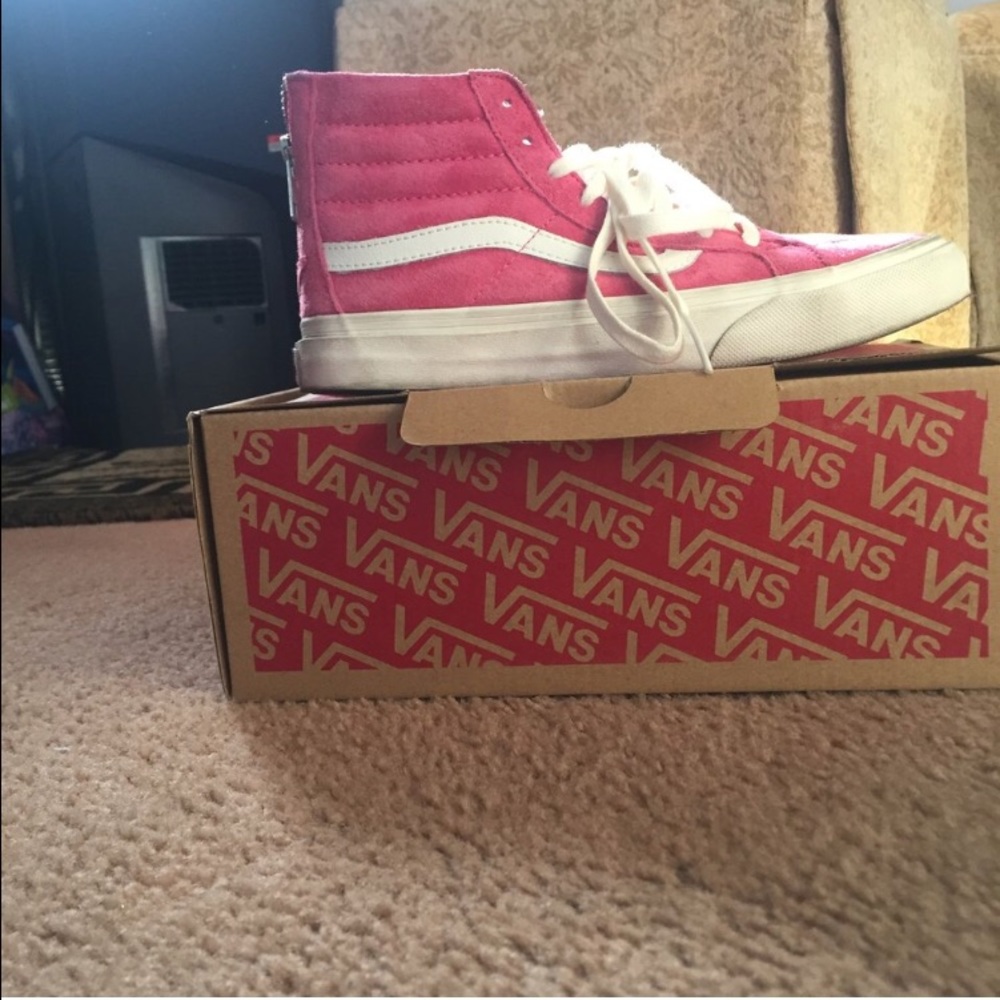 Pink suede vans