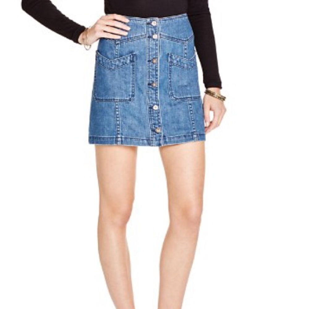Free people denim skirt