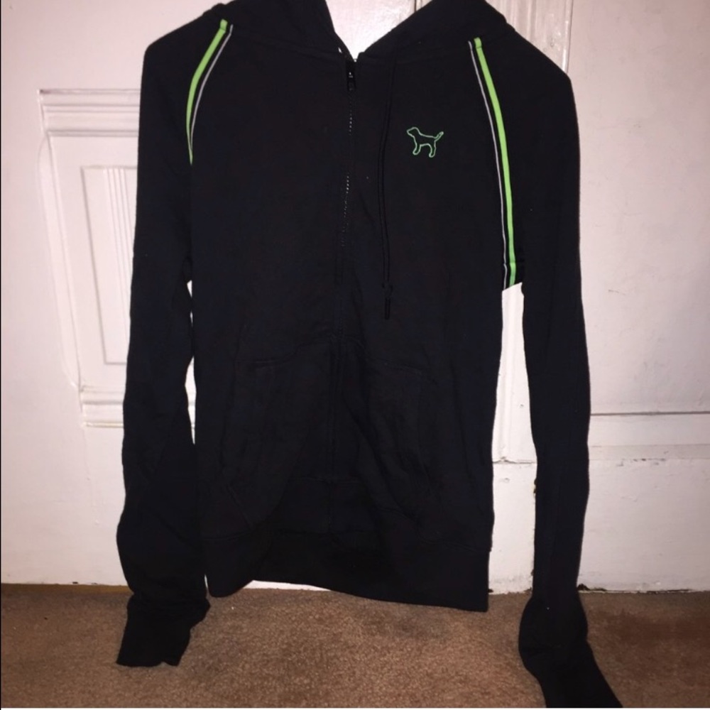Pink black hoodie