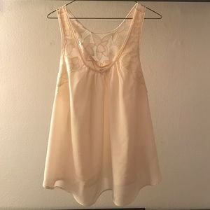 Ivory Partial Lace Top