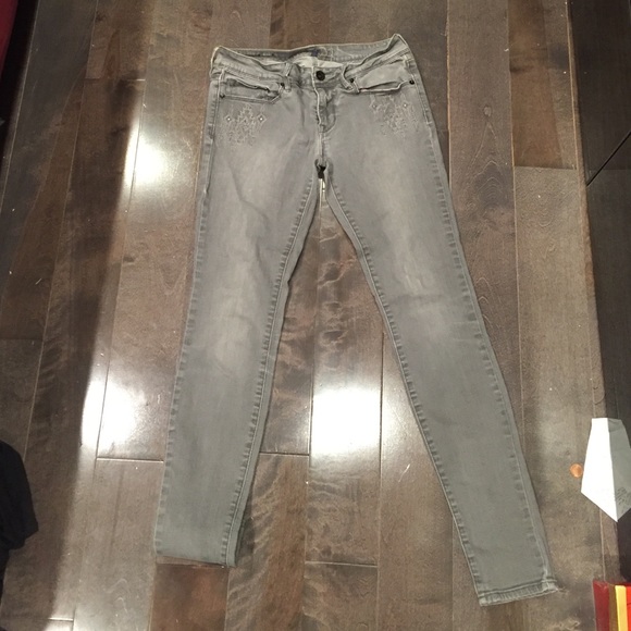 Grey tribal print skinny jeans - Picture 2 of 3