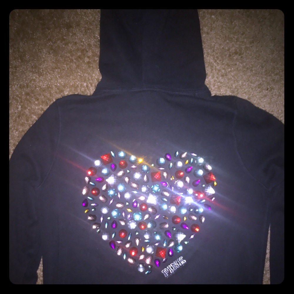 Vs pink bejeweled hoodie💎💎💎😍 very rare!!