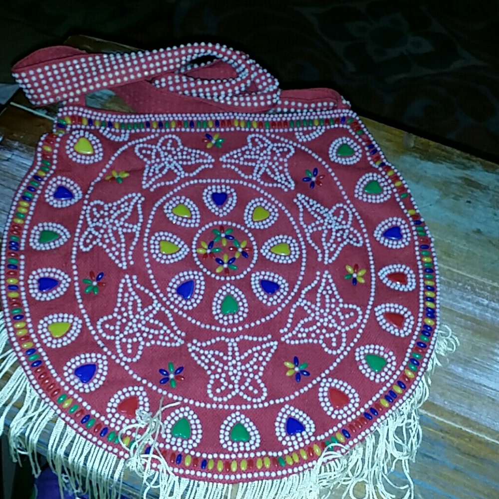Vintage Beaded 70's Purse Hippie