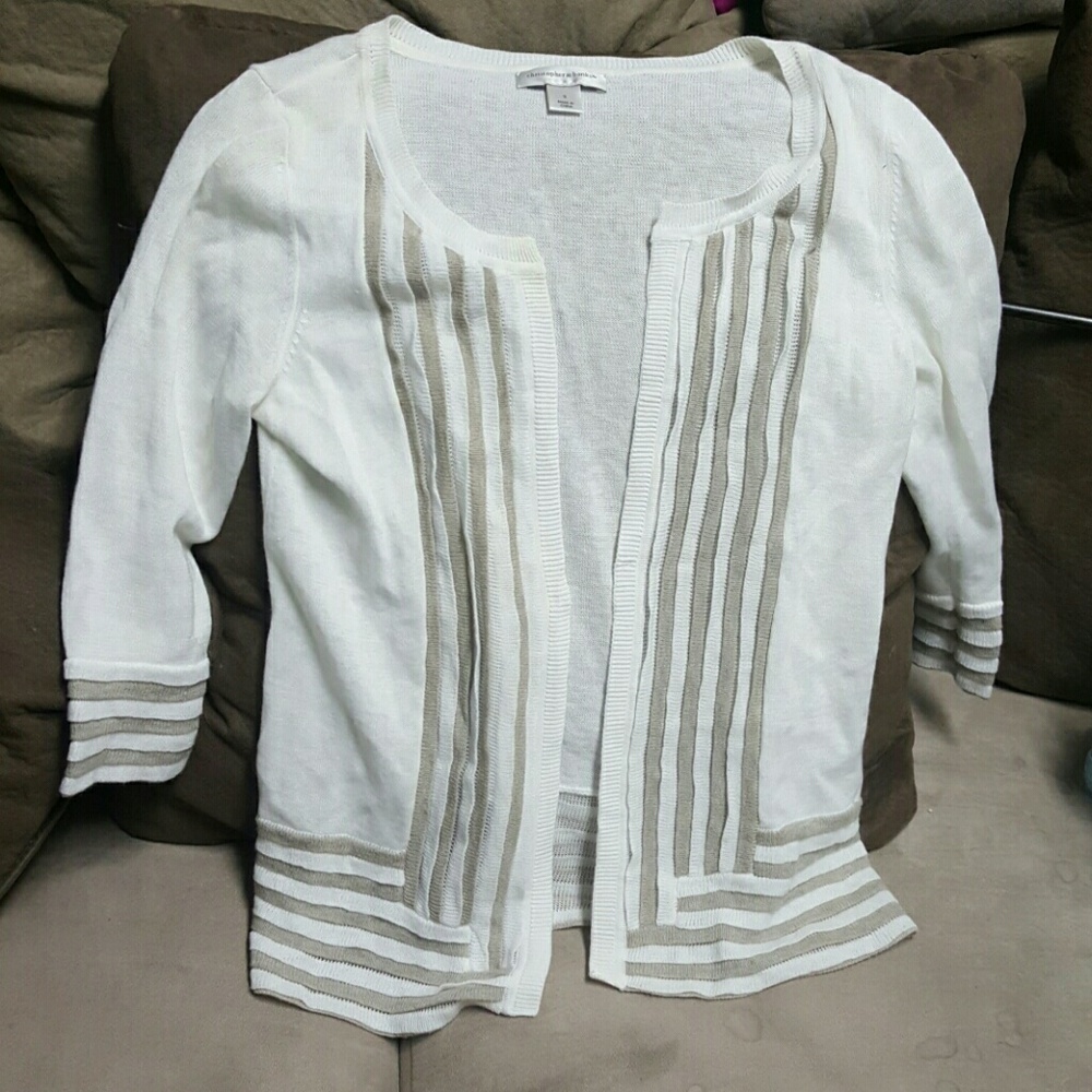 Tan and cream cardigan