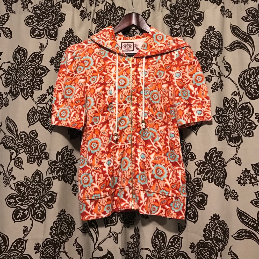 NWT Juicy velour short sleeve track jacket