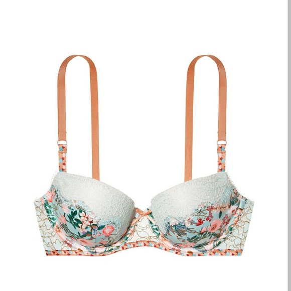 *LAST ONE*NIP VS 34B Opal Blue Print Demi - Picture 2 of 4