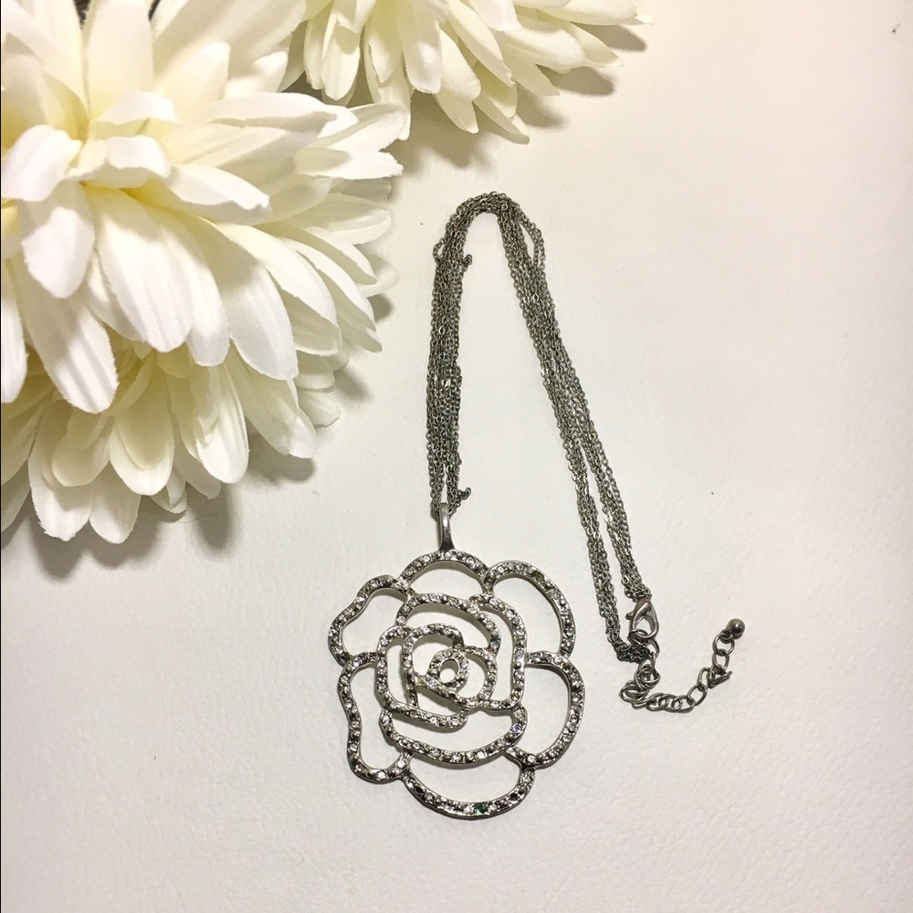 Rose Necklace with Gems