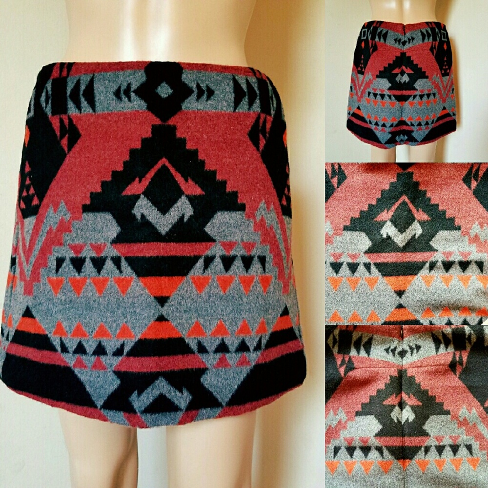 ❄🌡WARM🌡❄Gap 🌞Tribal🌞 Wool Blend Mini Skirt