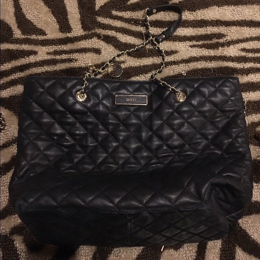 DKNY quilted leather purse tote