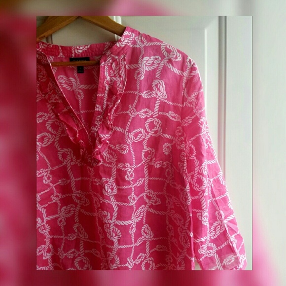 Talbots Tops - Talbots Rope Print Top