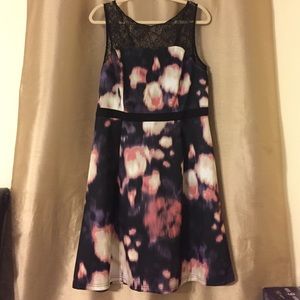 Black Lace Neck dress