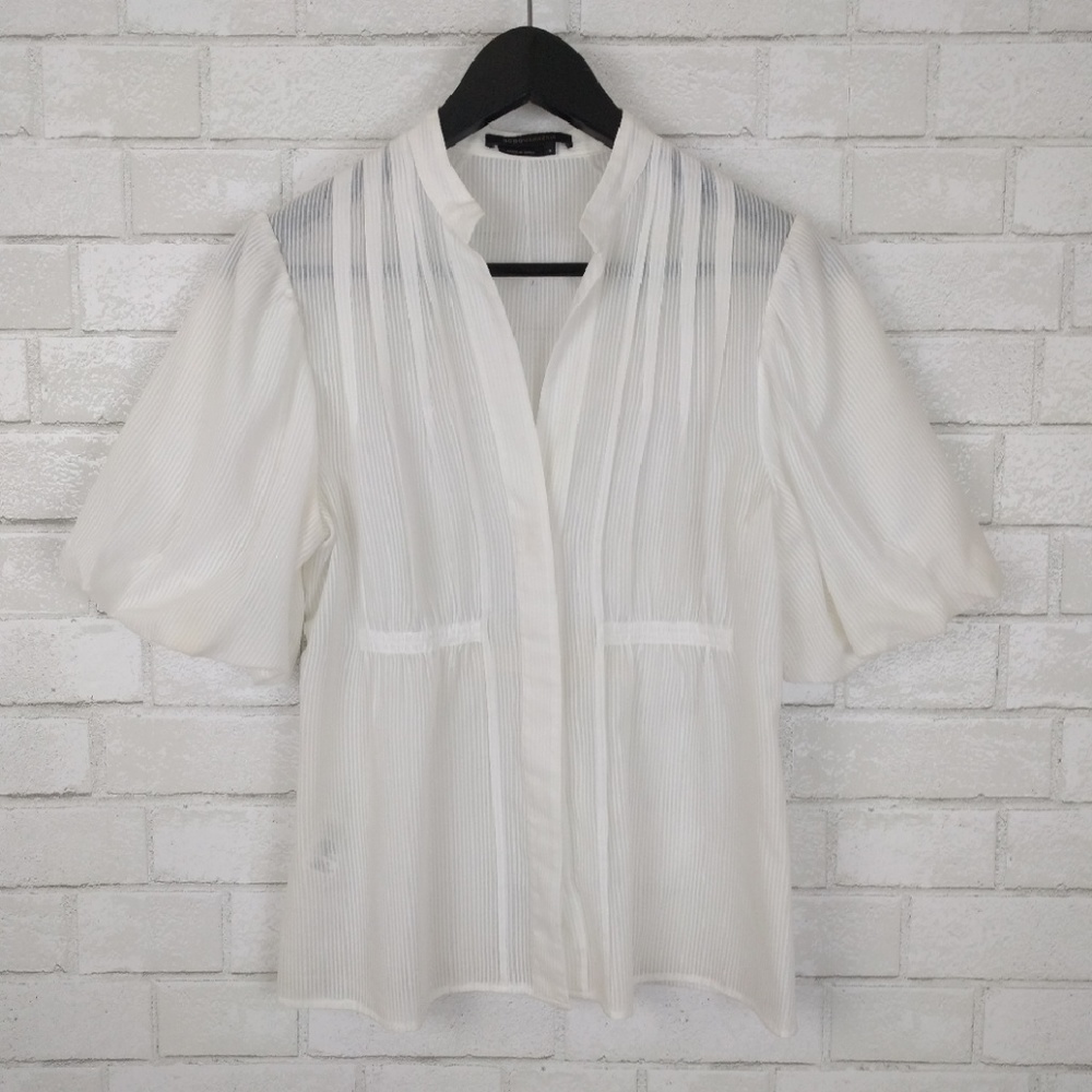 BCBGMAXAZRIA Kimono White Blouse