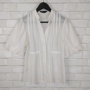 BCBGMAXAZRIA Kimono White Blouse