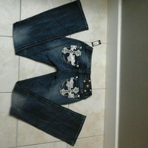 NWT Cross Pocket Miss Me Bootcut Jeans