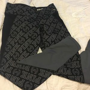 Pink reversible leggings