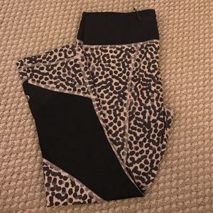 Leopard lululemon capris