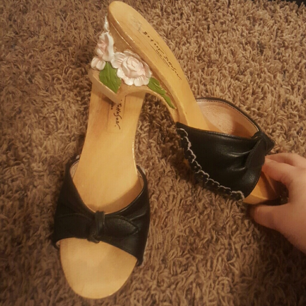 Betsey Johnson Carved Wood Heels
