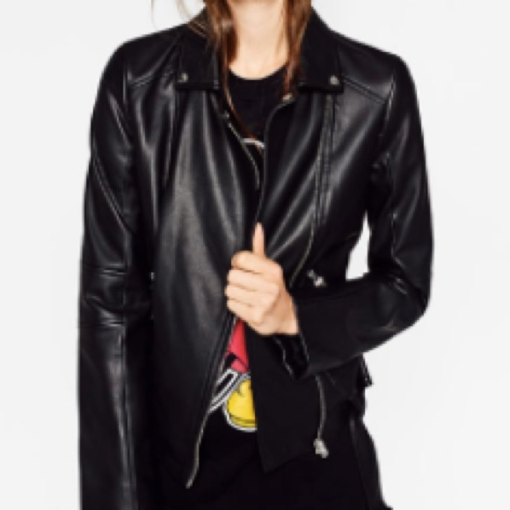 Zara faux leather jacket - Picture 3 of 4