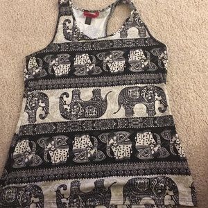 Boho print tank
