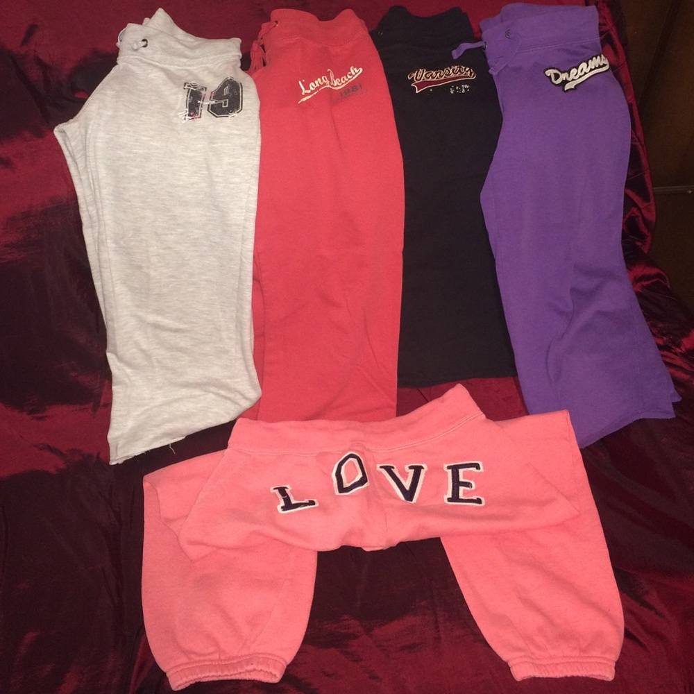 Lot 5 pairs capris