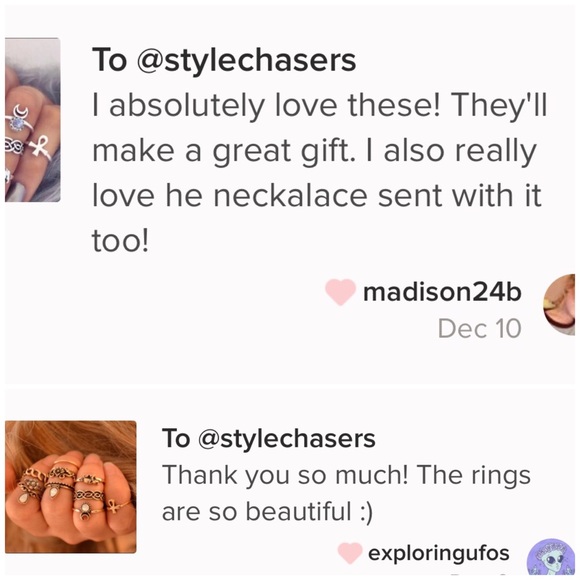 Set of 10 Vintage Gold or Silver Finger Midi Rings - Picture 5 of 8