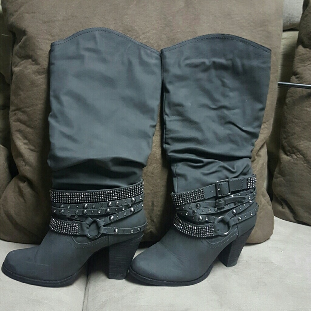 Gray boots