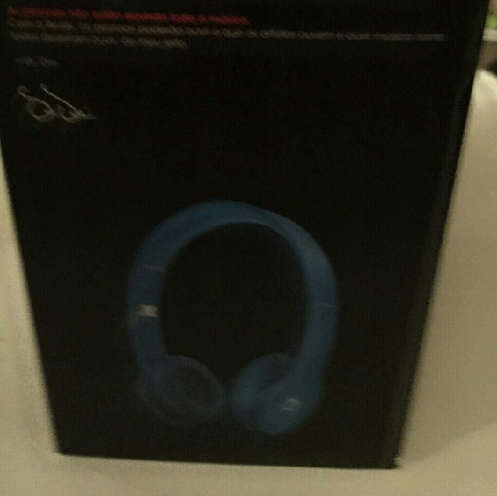 Big headphones all blue