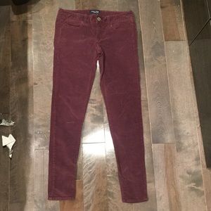 Maroon American eagle corduroy pants