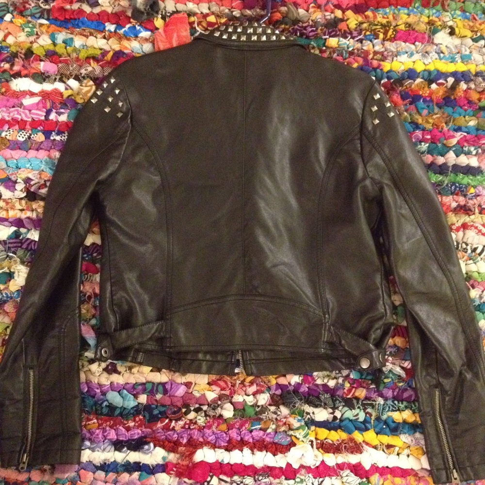 Studded Leather Motorcycle Jacket - Picture 3 of 3