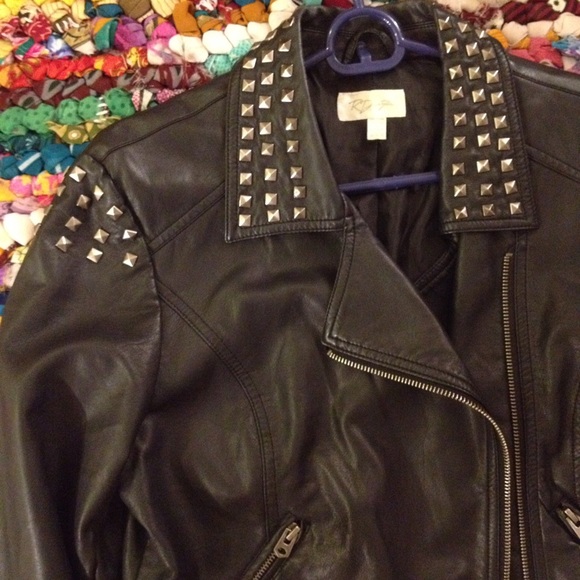 Studded Leather Motorcycle Jacket - Picture 2 of 3