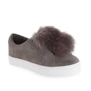 Leya' Faux Fur Laceless Sneaker