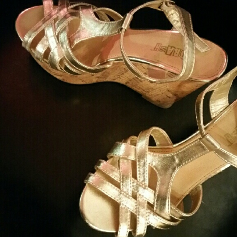 Silver platform sandals