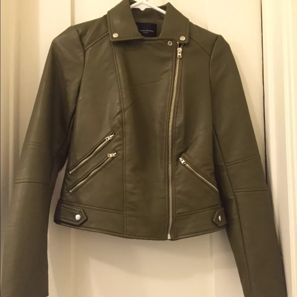 Zara faux leather jacket